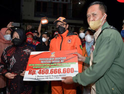 Banjir Sukabumi, Mensos RI Tri Rismaharini Berikan Bantuan Rp. 460 Juta