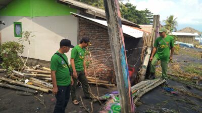 Gelombang Pasang Pelabuhanratu Sukabumi,17 Rumah Terdampak