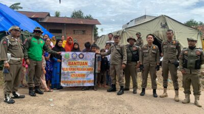 Satpol PP Kota Sukabumi Terjunkan Puluhan Anggota Bantu Korban Gempa di Pelosok Cianjur