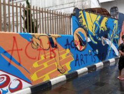 Aksi Vandalisme, Mural di Tembok Lapdek Dicoret Tulisan ‘Acab Art Is Death’