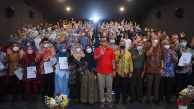 peringatan Hari AIDS Sedunia (HAS) 2022 tingkat Kota Sukabumi di ruangan bioskop Moviplex Kota Sukabumi, Kamis (01/12/22).