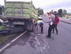Warga Bandung Tewas Ditempat Usai Tabrak Truck di Jalan Lingkar Selatan