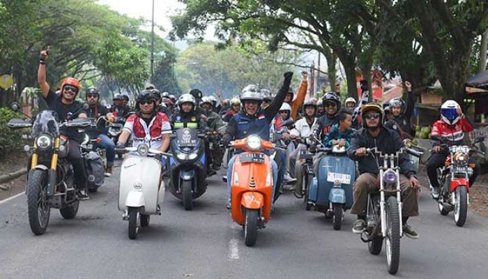 Ratusan Motoris Sunmori Bersama Wali Kota Sukabumi