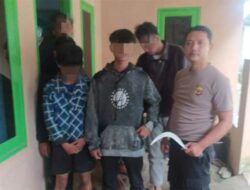 Polsek Baros Sukabumi Amankan 5 Pelaku Pembacokan di Cibeureum