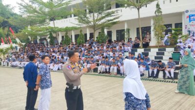 Satlantas Polres Sukabumi Datangi Ribuan Pelajar Sosialisasikan ETLE