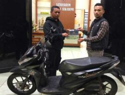 Polres Sukabumi Kembalikan Honda Beat Curian Kepada Pemiliknya