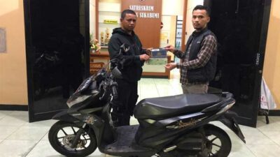 Polres Sukabumi Kembalikan Honda Beat Curian Kepada Pemiliknya