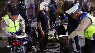 Polres Kota Sukabumi Amankan Sepeda Motor Berknalpot Bising Saat KRYD