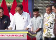 Presiden Jokowi Resmikan Tol Bocimi Seksi II, Gerbang Tol Parungkuda Sukabumi Dibuka