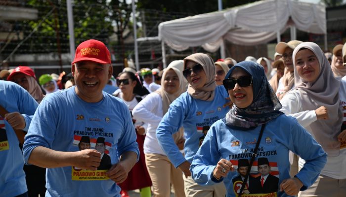 Senam Gemoy RAI Hergun Warnai Kampanye Riang Gembira Ala Prabowo Gibran