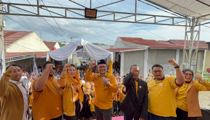 Resna Oktaviana Tandem Bareng Para Caleg Saat Kampanye di Kabupaten Sukabumi