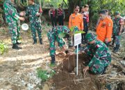 Karya Bhakti TNI Kodim 0607 Kota Sukabumi Tanam Ratusan Pohon Bersama Forkopimda