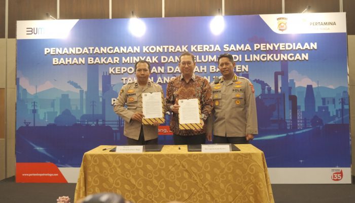 Perkuat Sinergi, Pertamina Pasok BBM dan Pelumas Polda Banten