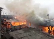 Kebakaran di Gang Isnen Kota Sukabumi, Empat Rumah Warga Diamuk Si Jago Merah
