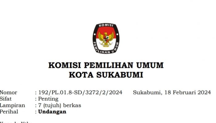 Rapat Pleno Perhitungan Suara Tingkat Kecamatan Kota Sukabumi Akan Digelar Besok, Catat Lokasinya!