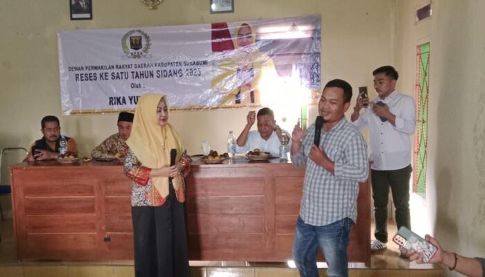 Reses Anggota DPRD Kab Sukabumi Rika, Dapat Keluhan Warga Desa Wanajaya Sukabumi Keluhkan Infrastruktur
