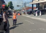 Turunkan Belasan Personil, UPTD Dishub Jampangkulon Amankan Lalulintas di Acara Khotam Akbar di Surade