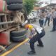 Truk Terguling di Parungkuda Sukabumi