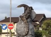 Sosok Seniman Dibalik Patung Biawak yang Bikin Melongo Netizen