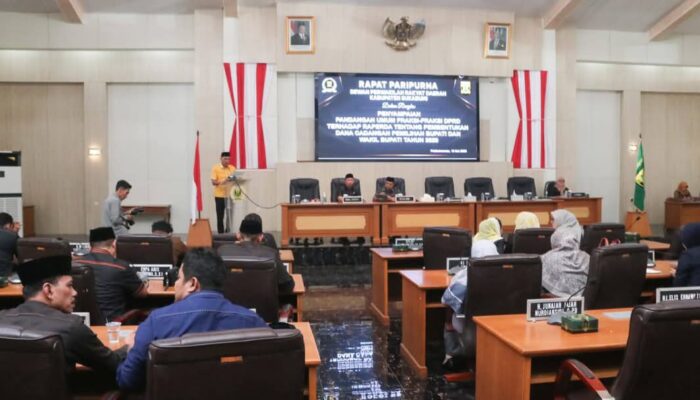DPRD Sukabumi Gelar Paripurna, Fraksi Sampaikan Pandangan Soal Dana Pilkada