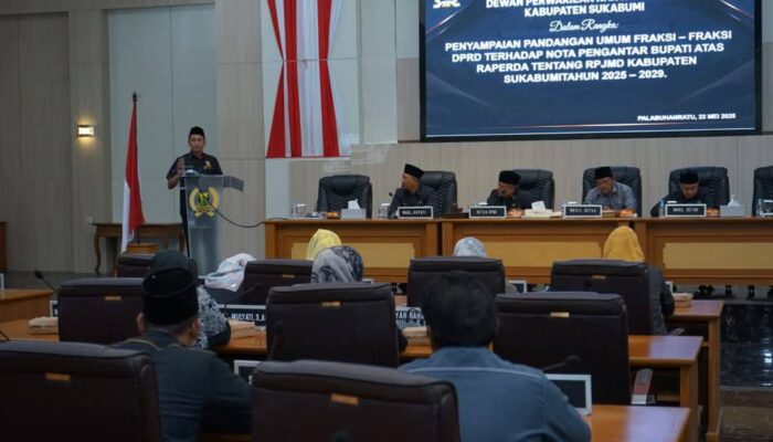 DPRD Sukabumi Gelar Paripurna Bahas Pandangan Fraksi Terkait Raperda RPJMD 2025–2029