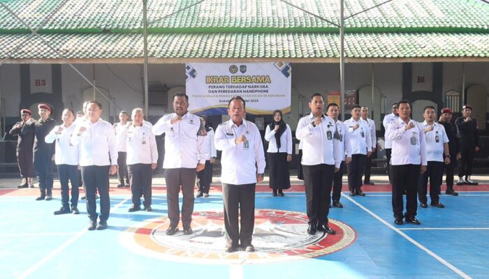 Lapas Sukabumi Tegaskan Komitmen Ikrar Perang Terhadap Narkoba dan Handphone