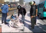 Motor Terbakar di Depan RS DKH Cibadak, Diduga Akibat Korsleting Sistem Pengapian