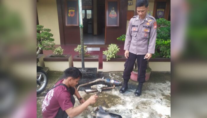 Polsek Jampangkulon Tertibkan Pengguna Knalpot Brong, Puluhan Motor Diamankan