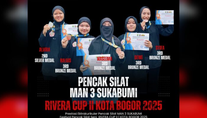 Perdana Tapi Gemilang! Tim Pencak Silat MAN 3 Sukabumi Ukir Prestasi di Rivera Cup II Kota Bogor