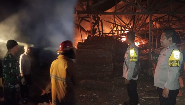 Kebakaran Hanguskan Bangunan Pengolahan Kayu di Lengkong, Kerugian Capai Rp120 Juta