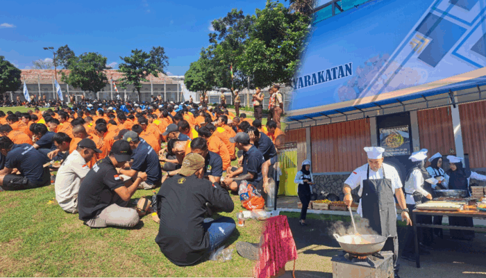 Suasana Akrab di Lapas Warungkiara, Kalapas Masak dan Makan Bersama Warga Binaan