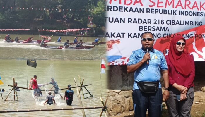 Meriahkan HUT RI ke-80, Satrad 216 Cibalimbing Gelar Lomba di Sungai Cikarang