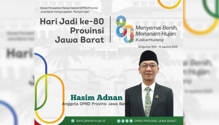 Hasim Adnan Ajak Warga Jawa Barat Perkuat Kebersamaan di Hari Jadi ke-80
