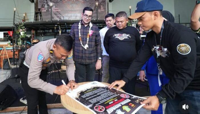 Satlantas Polres Sukabumi Kota Deklarasi Tolak Knalpot Brong