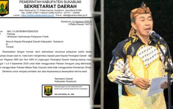 Pemkab Sukabumi Himbau ASN dan Non ASN Gunakan Pakaian Bebas Rapi, Kendaraan Dinas Tak Boleh Dipakai