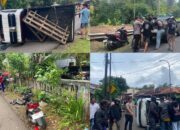 Kecelakaan di Ciemas, Motor Tabrak Pick Up hingga Terguling, Tiga Orang Terluka