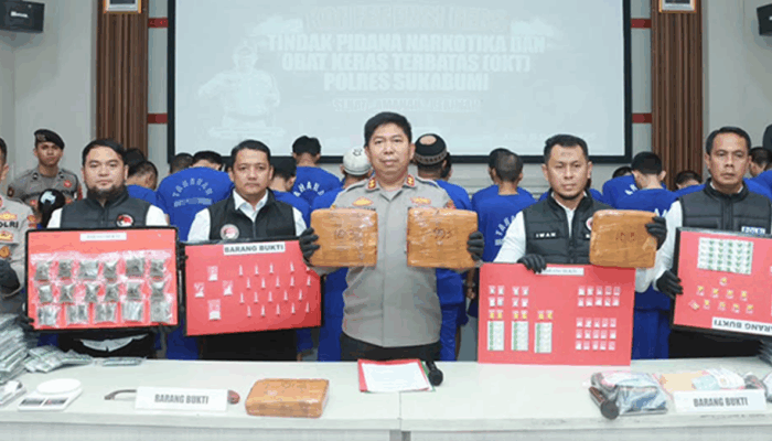 Polres Sukabumi Ungkap 150 Kasus Narkotika, 191 Tersangka Dibekuk