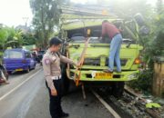 Kecelakaan Dua Truk di Cikembar Sukabumi, Pengemudi Luka-Luka