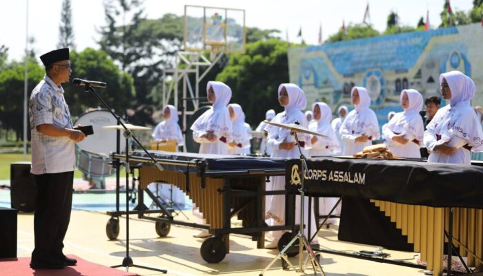 Corps Putri Ponpes Assalam Harumkan Nama Sukabumi di Ajang Marching Band Internasional