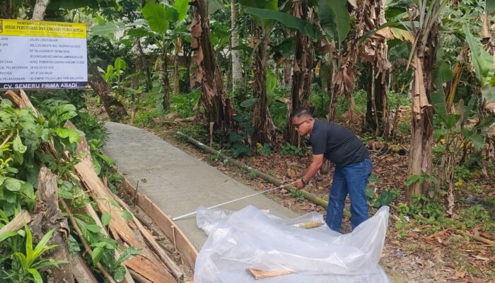 Disperkim Sukabumi Realisasikan Pokir Dewan anang, Jaling di Bojongsari Dibangun Rabat Beton