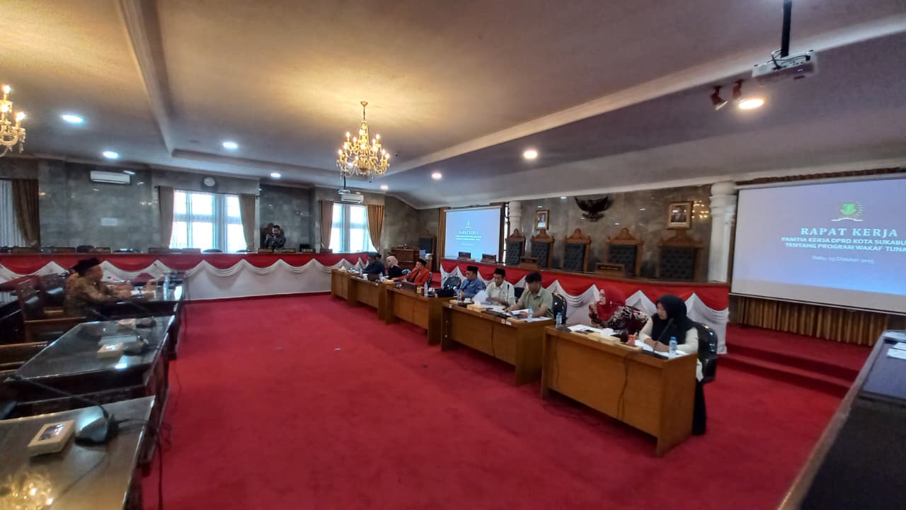 Rapat Panja Wakaf DPRD Kokta Sukabumi, Rabu (15/10/2025).