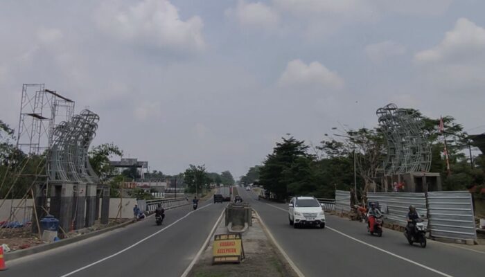 Tugu Batas Kota Sukabumi di Jalur Lingkar Selatan Segera Rampung