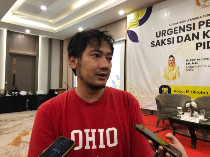 Dudy Syahprialdi (45) ayah dari anak korban perundungan di salah satu sekolah swasta di Kota Sukabumi terus berupaya mencari keadilan.