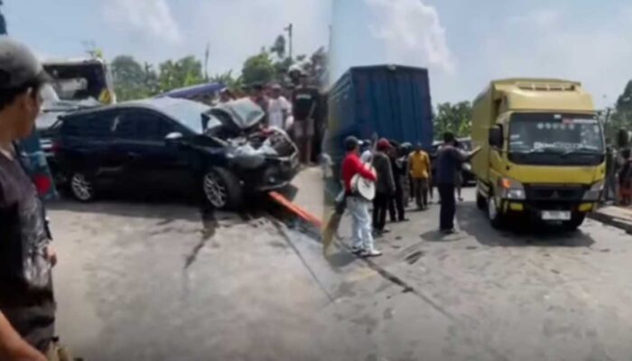 Polisi Berlakukan Sistem Buka Tutup, Evakuasi Kendaraan Kecelakaan Beruntun di Pamuruyan Cibadak Sukabumi