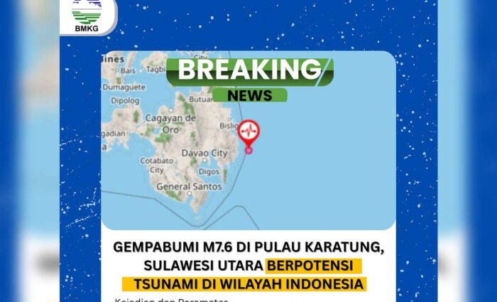 Informasi BMKG menyebutkan gempa yang memicu peringatan tsunami di beberapa daerah, Jumat (10/10/2025)