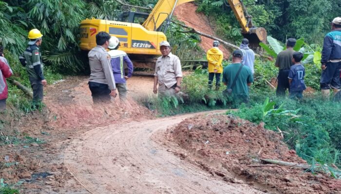 Sempat Tertutup Longsor Akses Jalan Tamanjaya–Cigaru di Ciemas Kembali Bisa Dilalui 