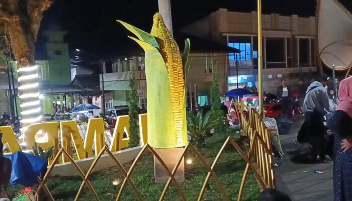 Ikon Jagung Hiasi Alun-Alun Jampangtengah, Disperkim dan Camat Jelaskan Alasannya