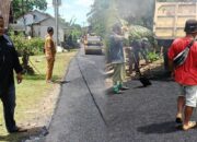 Ruas Jalan Simpangkaret–Pasir Malang Diaspal, Akses Warga Makin Lancar