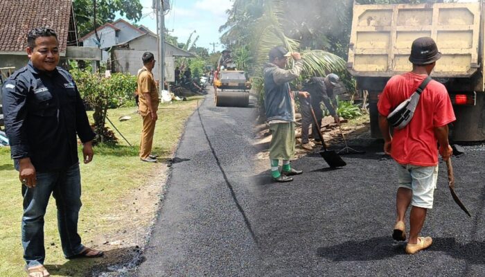 Ruas Jalan Simpangkaret–Pasir Malang Diaspal, Akses Warga Makin Lancar