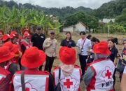 PMI dan Palang Merah Jepang Kunjungi Lokasi Banjir di Cisolok Sukabumi